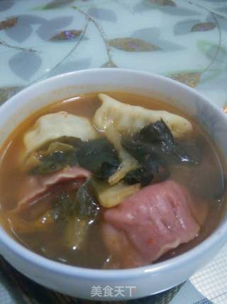 酸辣汤牛肉饺子的做法步骤:7