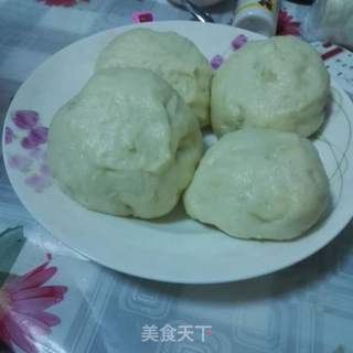 蒸酸菜包子的做法步骤:4