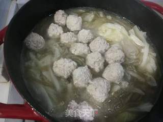 肉丸白菜炖粉条的做法步骤:22
