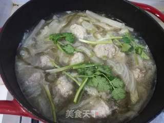 肉丸白菜炖粉条的做法步骤:24
