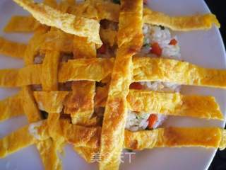 #鸡蛋美食#葵花向阳蛋包饭的做法步骤:13