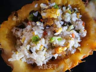 #鸡蛋美食#菠萝船蛋炒饭的做法步骤:13