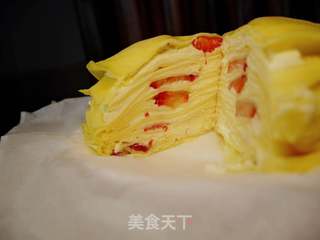 草莓千层蛋糕的做法步骤:12