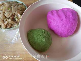 酸菜肉双色生煎饺的做法步骤:6