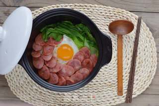 腊肠煲仔饭的做法步骤:8
