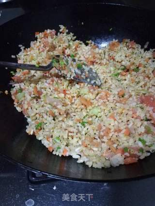 多彩蛋炒饭的做法步骤:8