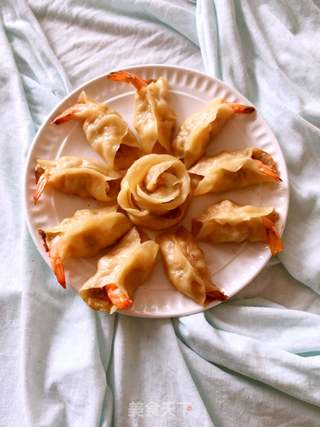 鲜虾煎饺的做法步骤:9