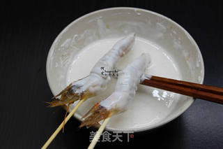 天妇罗炸虾的做法步骤:4