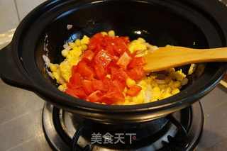 #鸡蛋美食#番茄炒米饭的做法步骤:4
