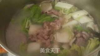 羊肉片小白菜汤的做法步骤：5