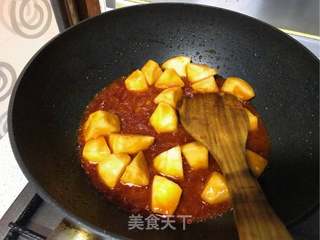 苹果咕噜肉的做法步骤:15