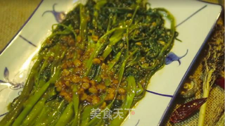 潮音潮人:普宁豆酱炒空心菜的做法步骤:5