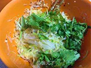 凉拌粉丝包菜丝的做法步骤:13