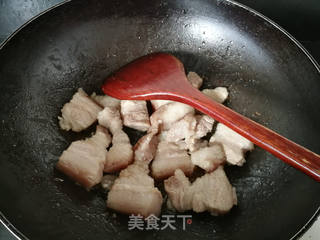 草菇烧肉的做法步骤:7