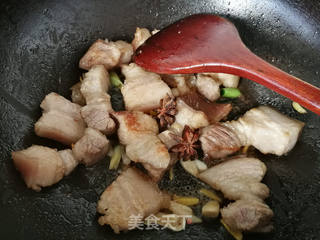 草菇烧肉的做法步骤:9