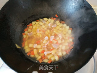 维尼熊咖喱海鲜饭的做法步骤:8