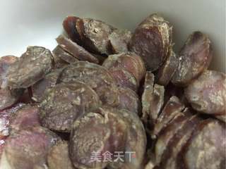 青瓜腊肠炒饭的做法步骤:4