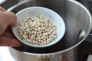 薏米木瓜花粉绿豆浆的做法步骤:3