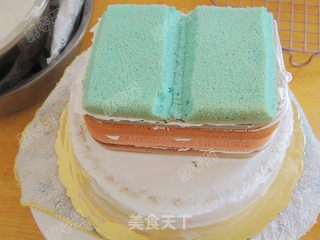 彩虹书形双层蛋糕的做法步骤:39