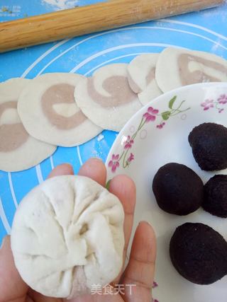 双色豆沙包的做法步骤:15