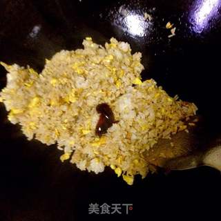 蚝油葱花蛋炒饭的做法步骤：5