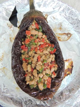 蒜香肉末烤茄子的做法步骤:13