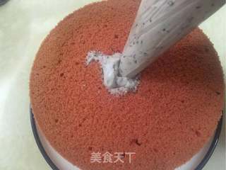 红丝绒戚风流心蛋糕的做法步骤:18