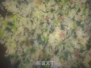 咸肉青菜炒饭的做法步骤：4
