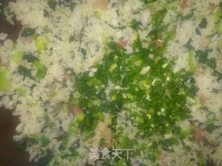 咸肉青菜炒饭的做法步骤：5