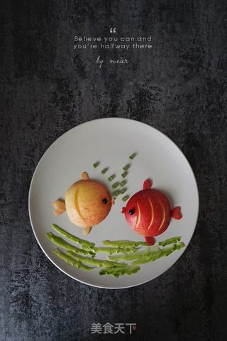 餐桌上的动物园-水果餐盘画的做法步骤：2
