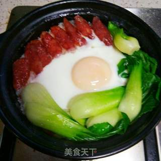 腊肠煲仔饭的做法步骤:7