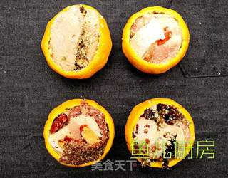 桔盅四宝──“鱼儿厨房”私房菜的做法步骤:7