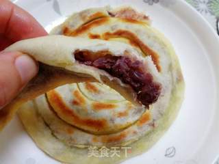 发面豆沙盘龙饼的做法步骤:17
