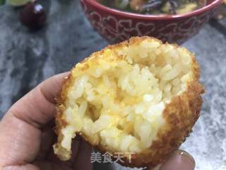 香炸芝士饭团的做法步骤：8