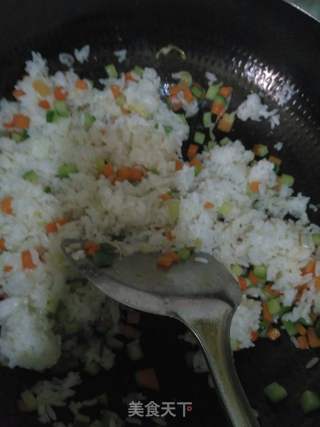 #妈妈的味道#家常蛋炒饭的做法步骤:8