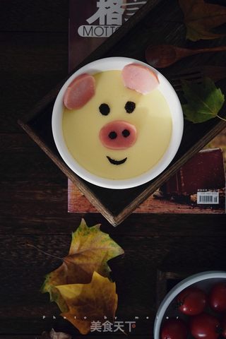 小猪鸡蛋羹的做法步骤:7