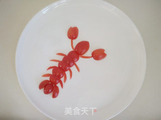 龙虾餐盘画的做法步骤:4