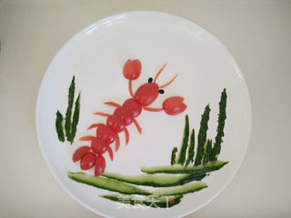 龙虾餐盘画的做法步骤:6
