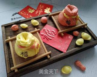 福袋豆沙包的做法步骤:21