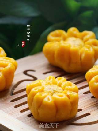 红豆沙花包的做法步骤:17