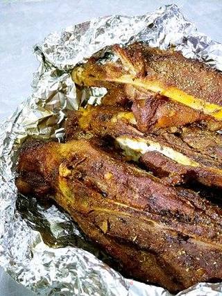 媲美饭店的孜然椒盐烤扇排(骨)的做法步骤:7