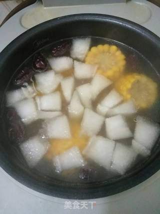 排骨玉米冬瓜汤的做法步骤:9