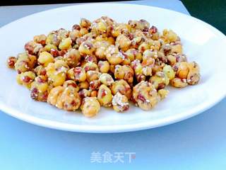 芝麻糖裹鸡蛋花生米的做法步骤:9