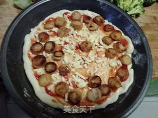 香菇酱披萨的做法步骤:5