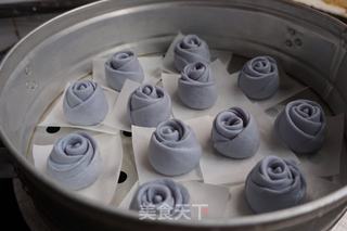 蓝玫瑰馒头的做法步骤:14