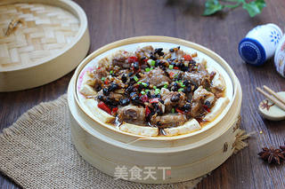 豆豉排骨蒸豆腐的做法步骤:13