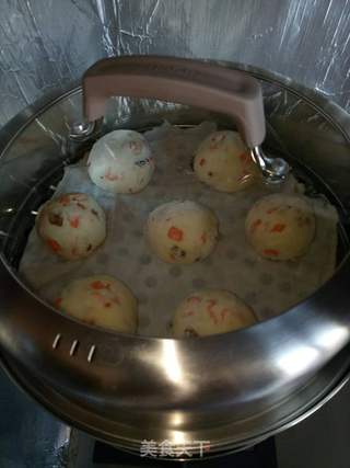 杂粮菜馒头的做法步骤:8
