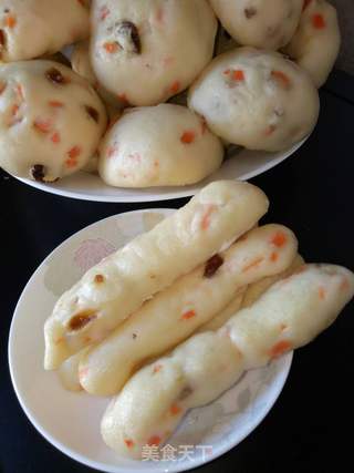 杂粮菜馒头的做法步骤:12