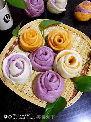 二十八把面发~玫瑰花馒头的做法步骤:8