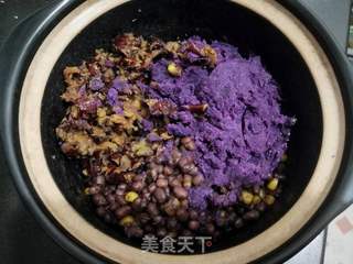 妈妈的味道:枣泥紫薯红豆柳叶包的做法步骤:8